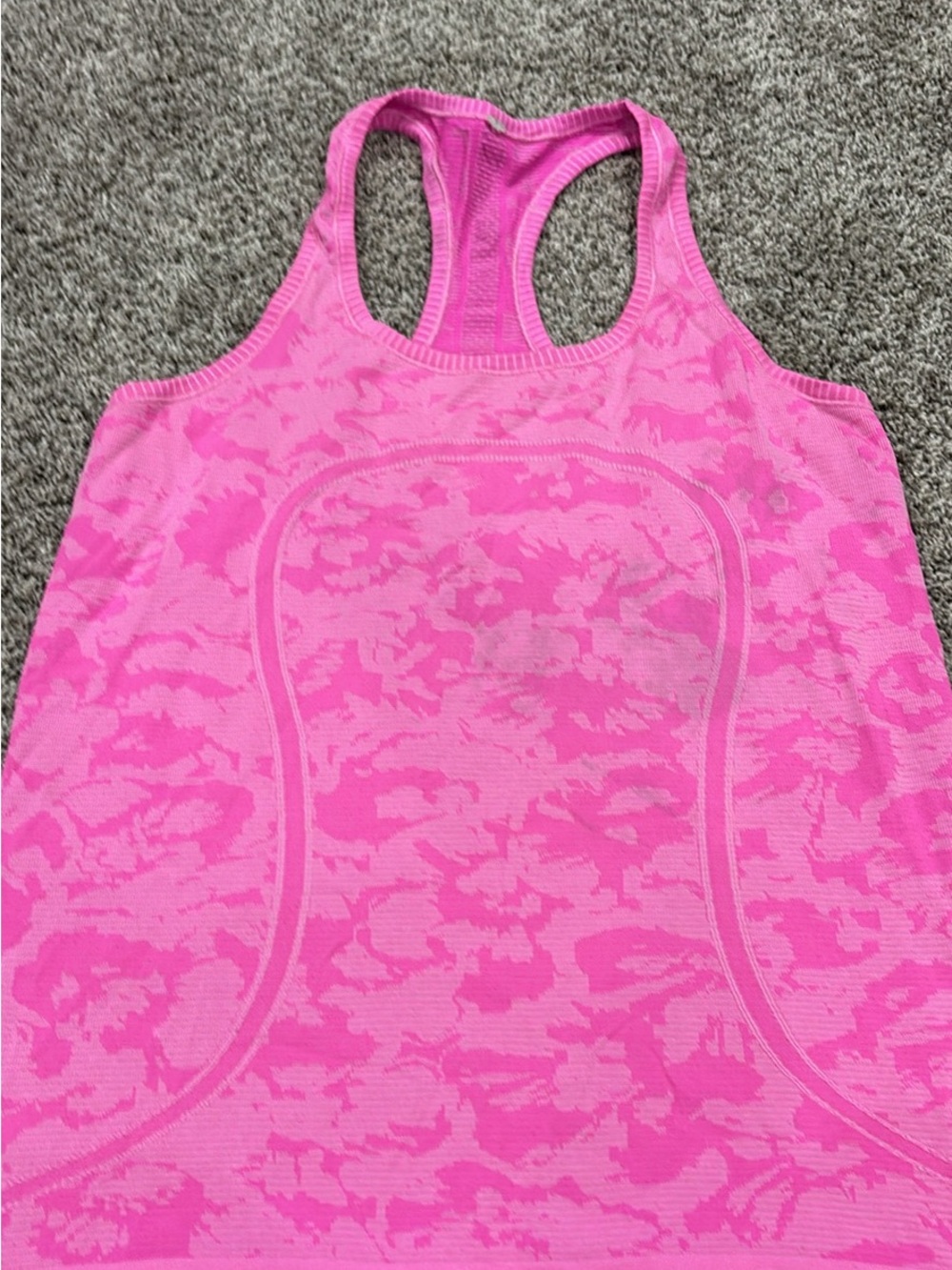 lululemon athletica Pink Patterned Racerback Tank Top